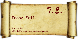 Trenz Emil névjegykártya